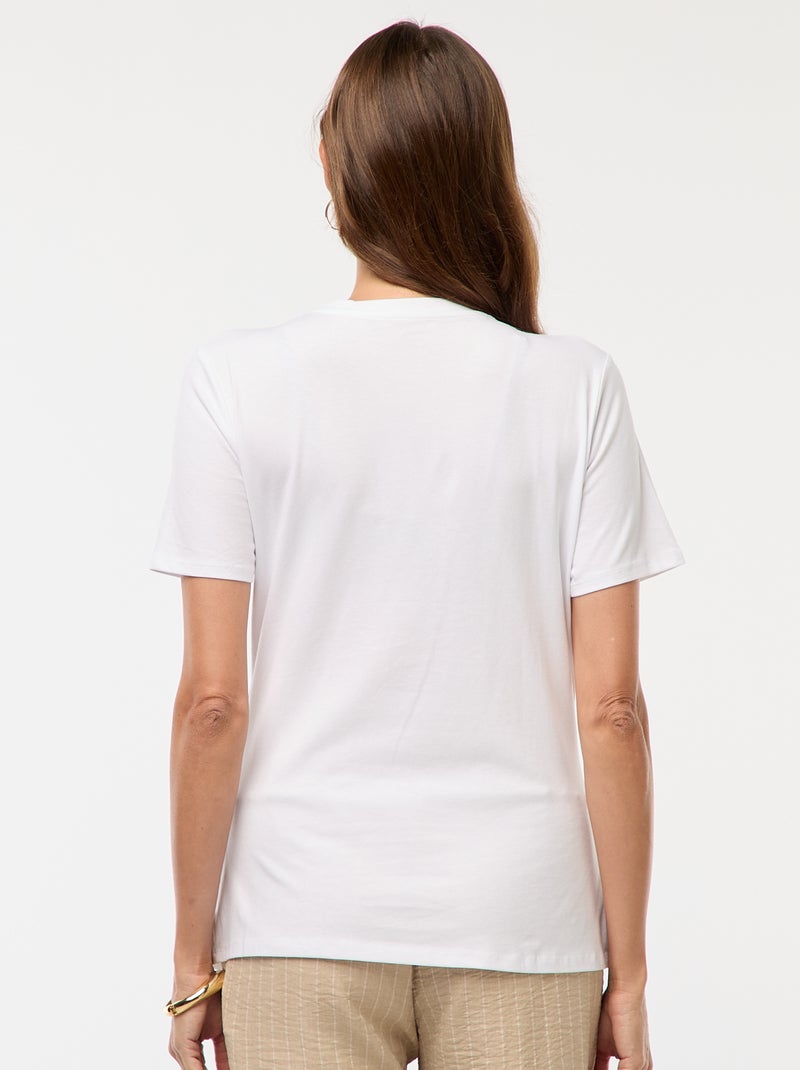 T-shirt básico de amamentação Branco - Kiabi