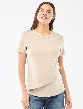 T-shirt básico de amamentação