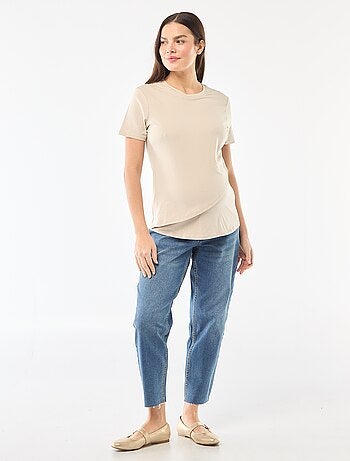 T-shirt básico de amamentação