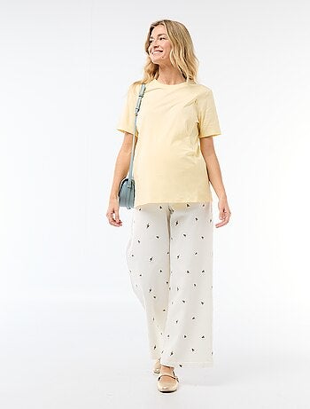 T-shirt básico de amamentação de manga curta