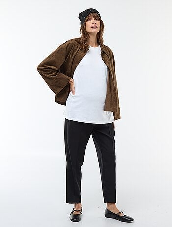 T-shirt básico de amamentação de manga curta