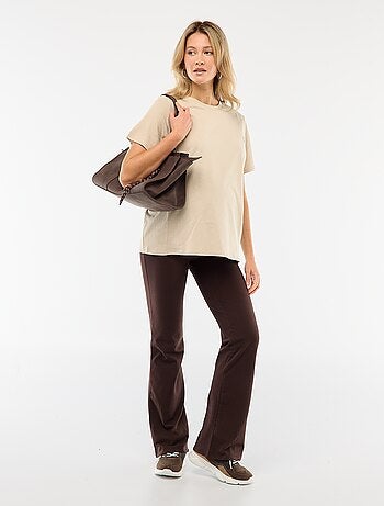 T-shirt básico de amamentação de manga curta