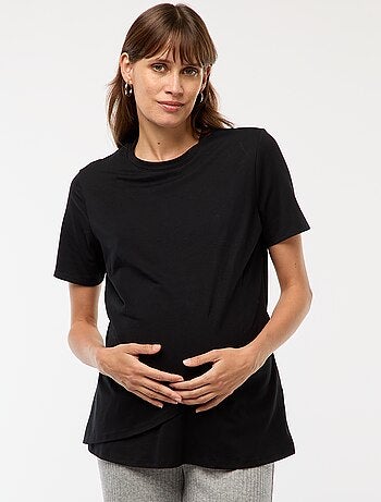 T-shirt básico de amamentação