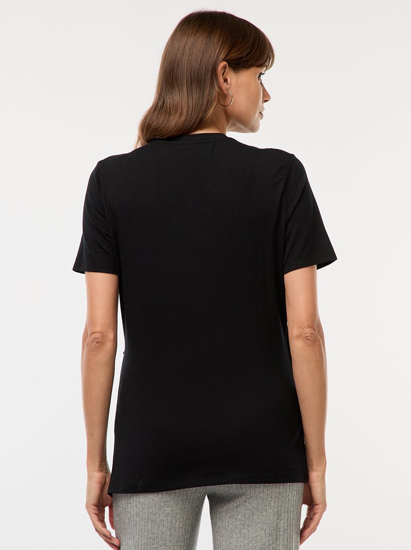 T-shirt básico de amamentação Preto - Kiabi