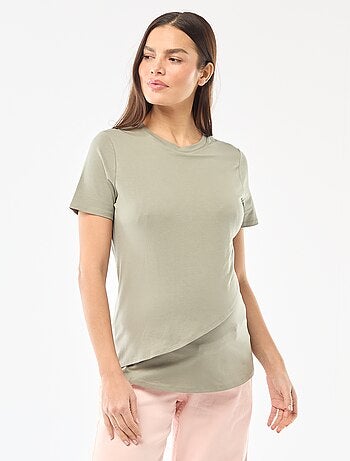 T-shirt básico de amamentação