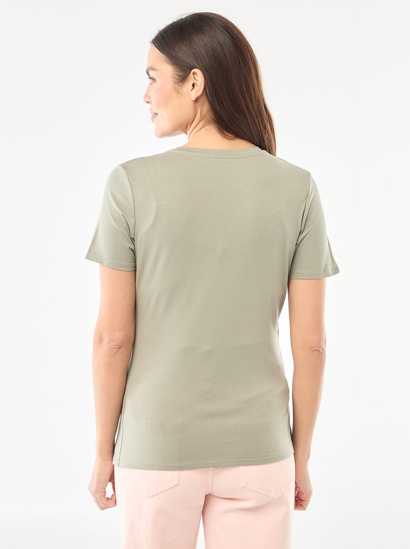 T-shirt básico de amamentação Verde - Kiabi