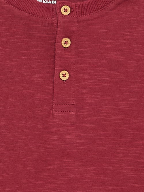 T-shirt básico de gola tunisiana - Kiabi T-shirt básico de gola tunisiana - Kiabi