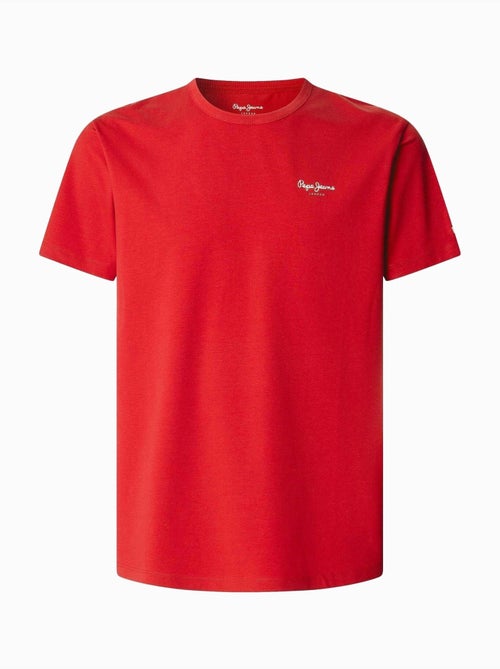 T-shirt Básico Vermelho para Homem Pepe Jeans Original - Kiabi