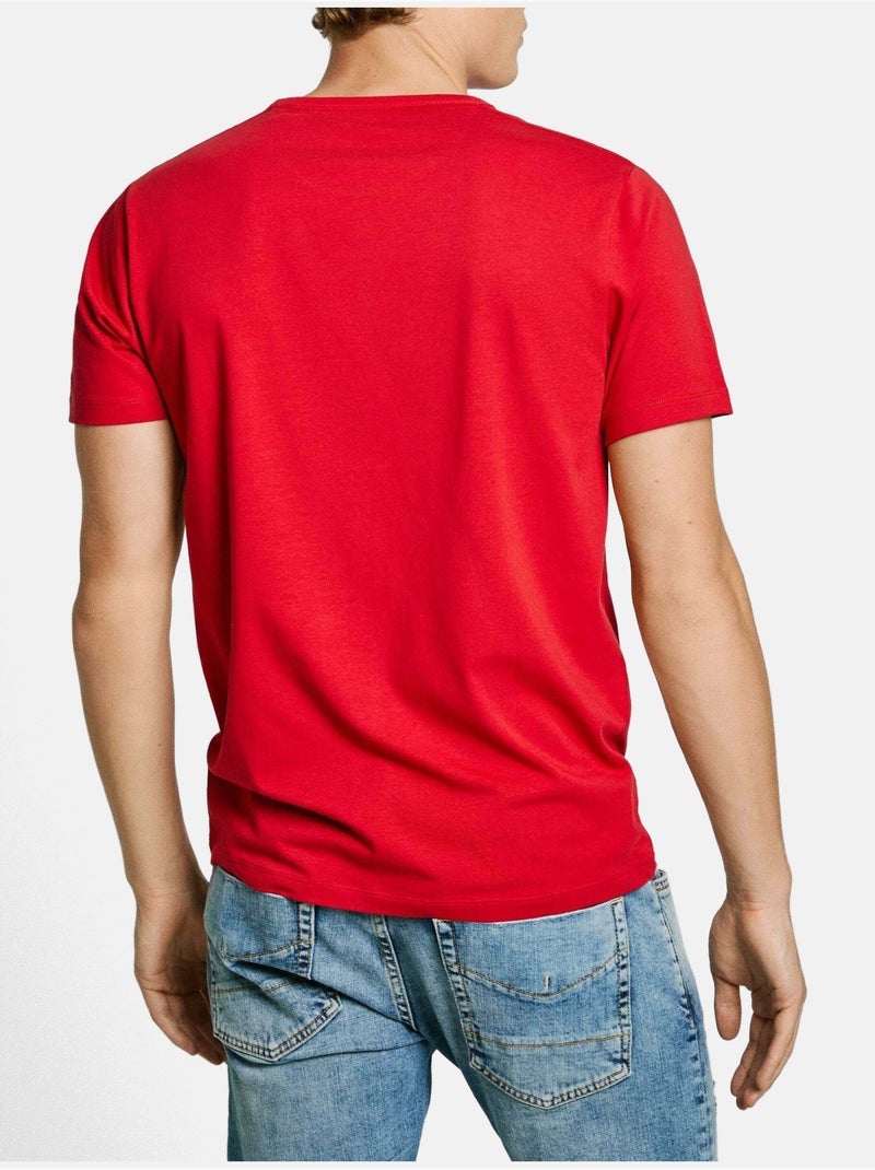 T-shirt Básico Vermelho para Homem Pepe Jeans Original Vermelho - Kiabi