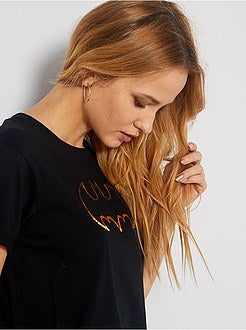 T-shirt 'Batman' com lantejoulas - Kiabi