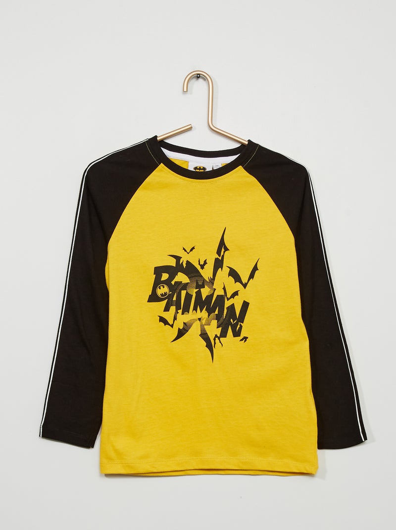 T-shirt 'Batman' com manga comprida bicolor AMARELO - Kiabi