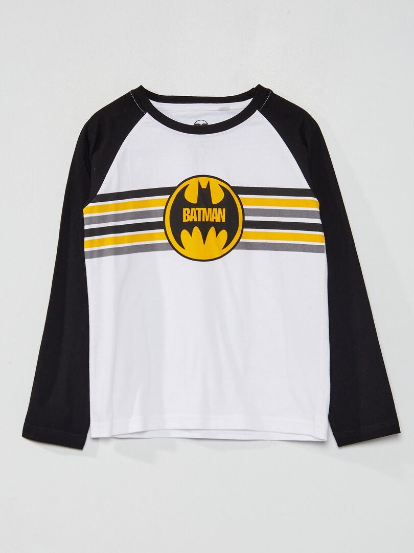 T-shirt 'Batman' com manga comprida Branco/ Preto - Kiabi