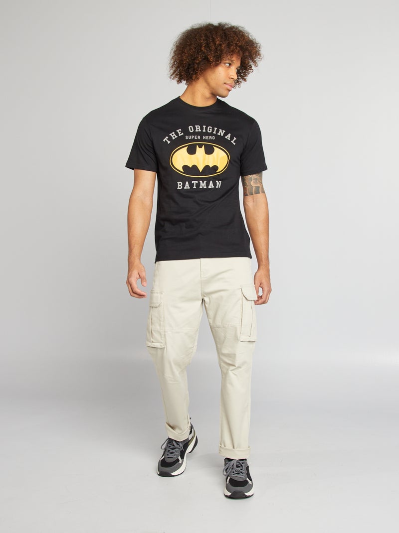 T-shirt 'Batman' 'DC Comics' de manga curta Preto - Kiabi
