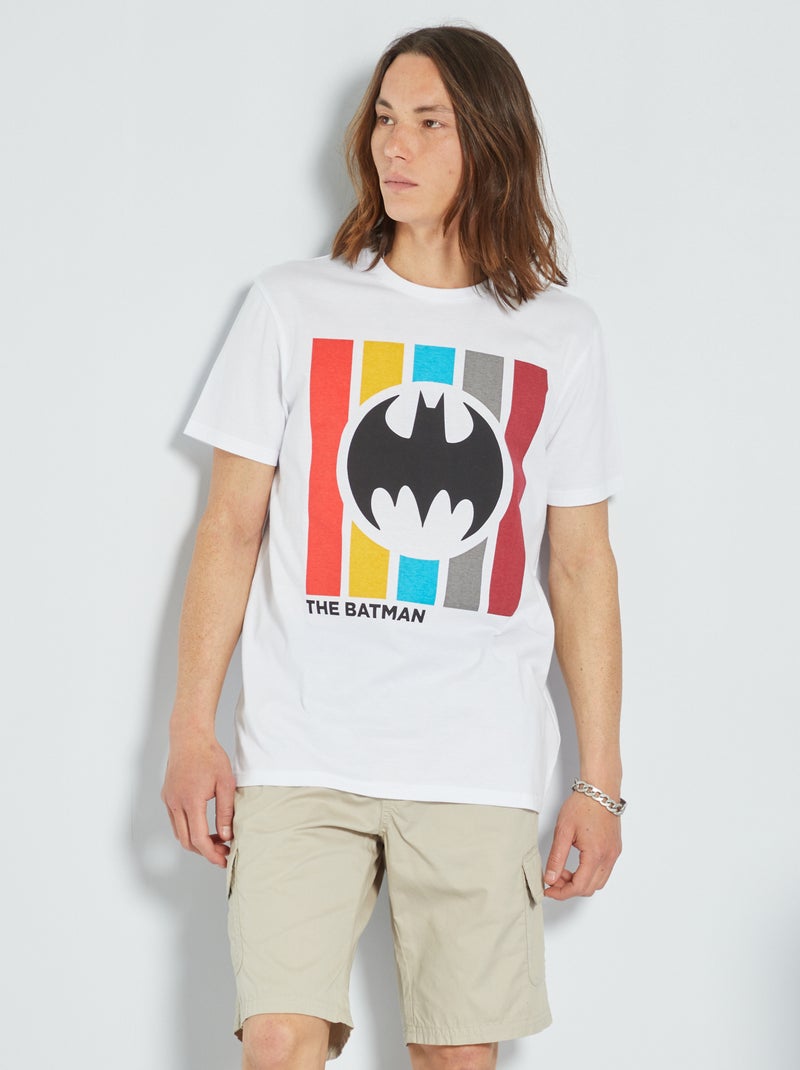 T-shirt 'Batman' em jersey Branco - Kiabi