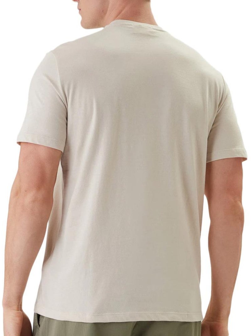 T-shirt bege calvin klein jeans com crachá para homem Bege - Kiabi