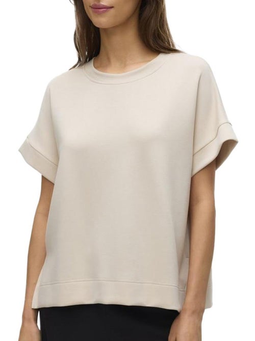 T-Shirt Bege Claro Feminina Vero Moda Hali - Kiabi