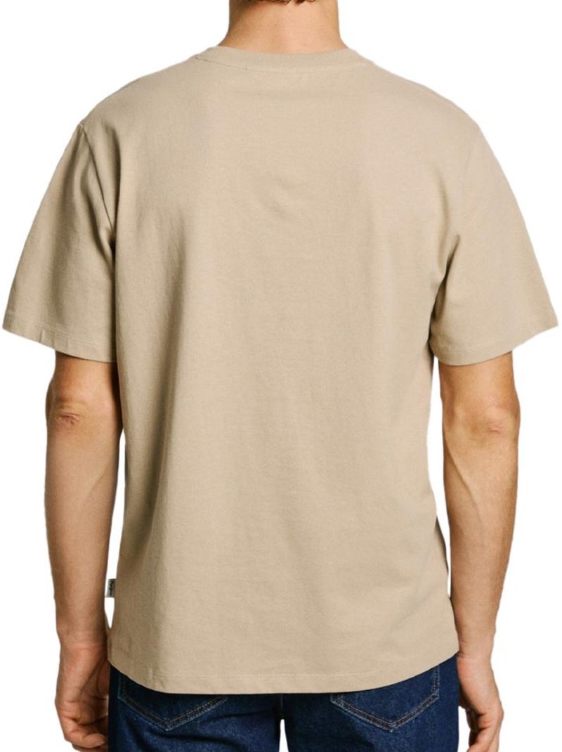 T-shirt Bege de Homem Pepe Jeans Contrast Bege - Kiabi
