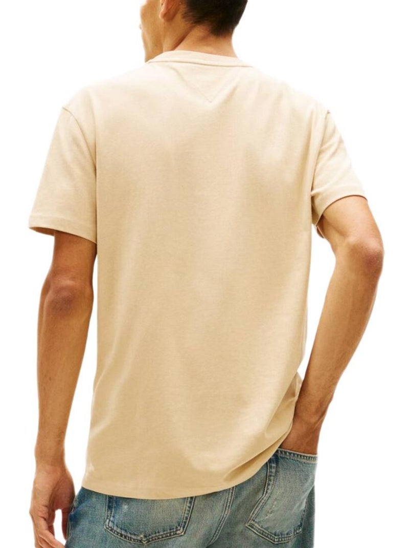 T-shirt bege de homem tommy hilfiger tjm reg signature Bege - Kiabi