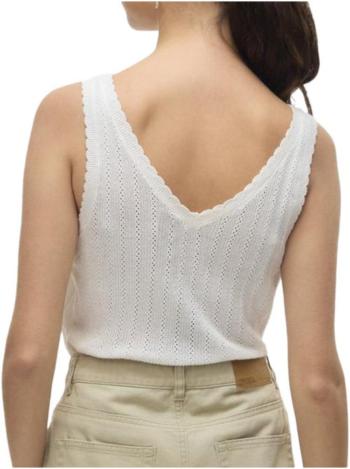 T-Shirt Bege de Mulher Vero Moda com Pormenor Pointelle - Kiabi T-Shirt Bege de Mulher Vero Moda com Pormenor Pointelle - Kiabi