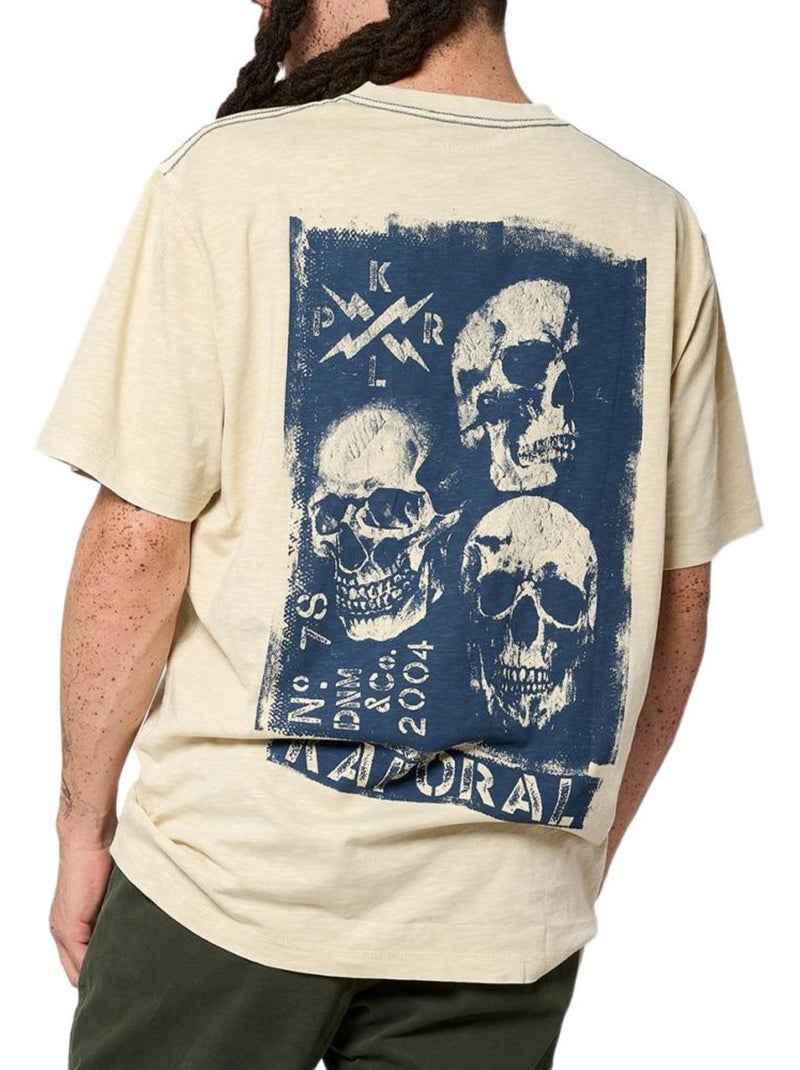 T-Shirt Bege Kaporal Vito para Homem Bege - Kiabi