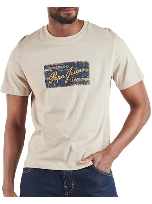 T-shirt Bege Original Pepe Jeans para Homem - Kiabi T-shirt Bege Original Pepe Jeans para Homem - Kiabi