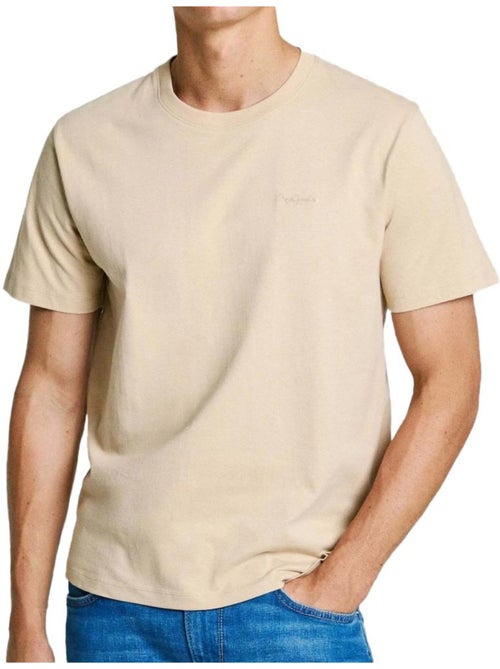 T-shirt bege para homem pepe jeans connor - Kiabi T-shirt bege para homem pepe jeans connor - Kiabi