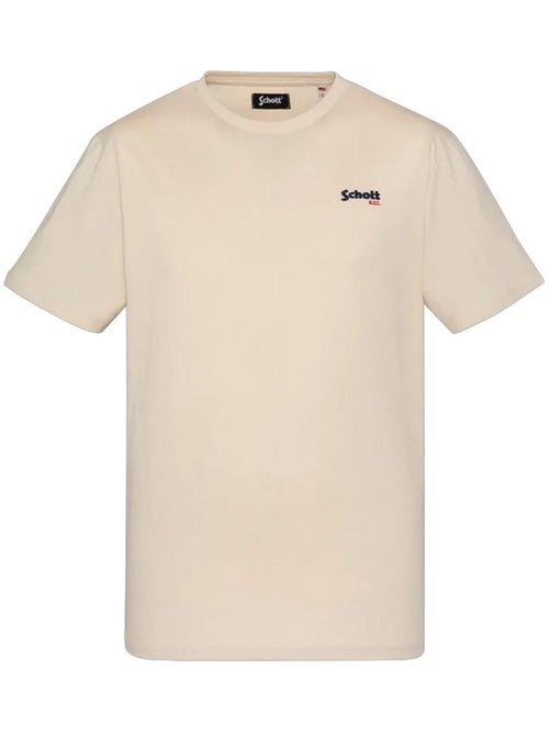 T-shirt Bege para Homem Schott EMB - Kiabi