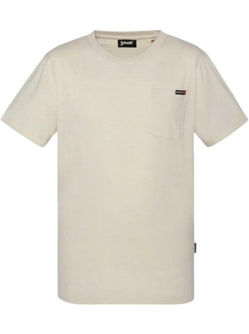 T-Shirt Bege para Homem Schott TSKEA1 - Kiabi
