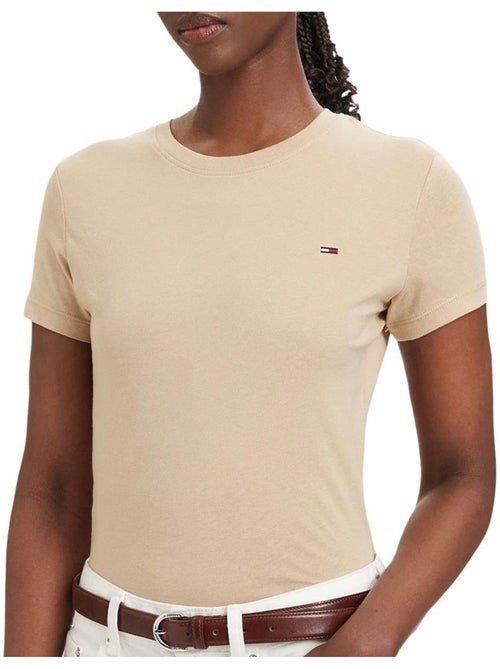 T-shirt bege para mulher tommy hilfiger tjw c - Kiabi