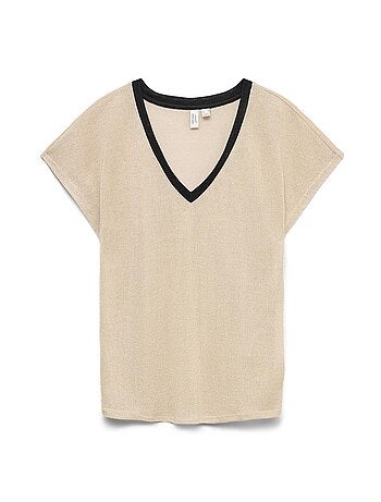 T-shirt Bege para Mulher Vero Moda Gita
