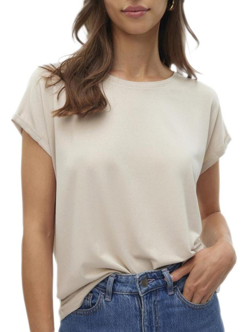 T-shirt Bege para Mulher Vero Moda Lava Bege - Kiabi