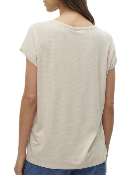 T-shirt Bege para Mulher Vero Moda Lava - Kiabi T-shirt Bege para Mulher Vero Moda Lava - Kiabi