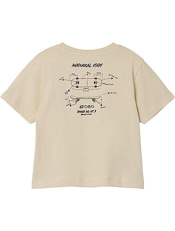T-shirt Bege para Rapaz Name It Mlasso