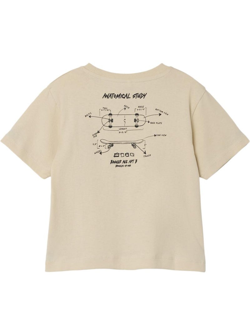 T-shirt Bege para Rapaz Name It Mlasso Bege claro - Kiabi