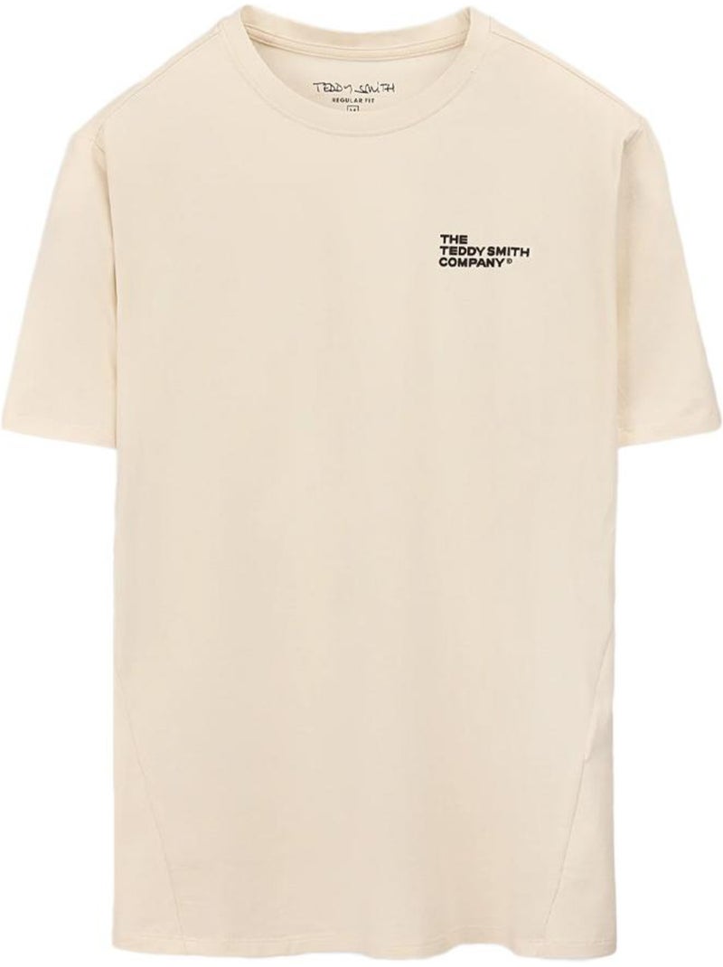 T-Shirt Bege para Rapaz Teddy Smith Company Bege - Kiabi