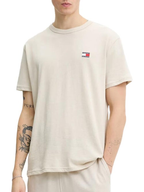 T-shirt Bege Tommy Hilfiger para Homem com Emblema - Kiabi T-shirt Bege Tommy Hilfiger para Homem com Emblema - Kiabi