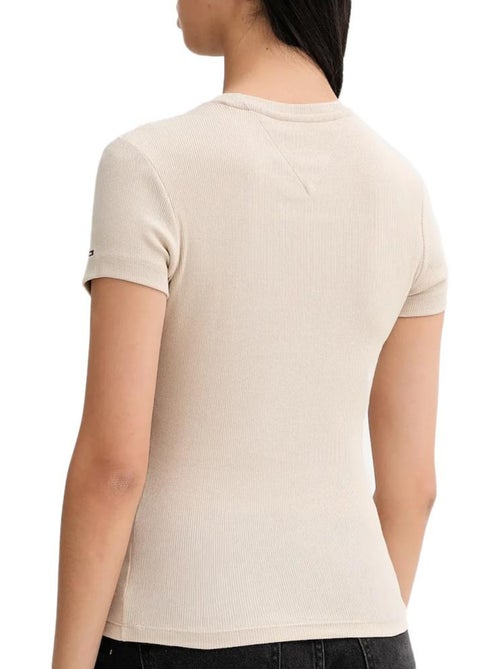 T-Shirt Bege Tommy Hilfiger para Mulher DW0DW21838 - Kiabi T-Shirt Bege Tommy Hilfiger para Mulher DW0DW21838 - Kiabi