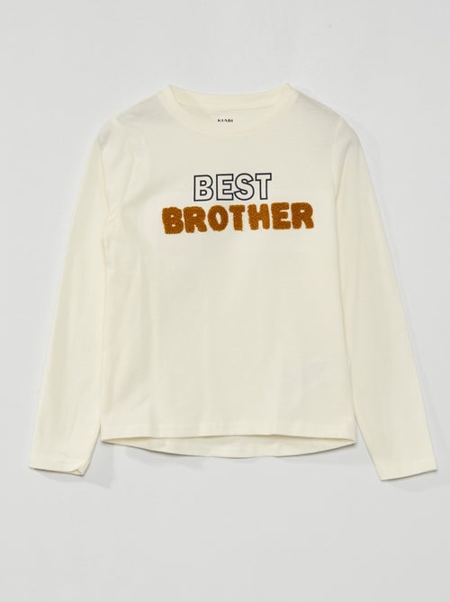 T-shirt 'Best Brother' de manga comprida - Kiabi