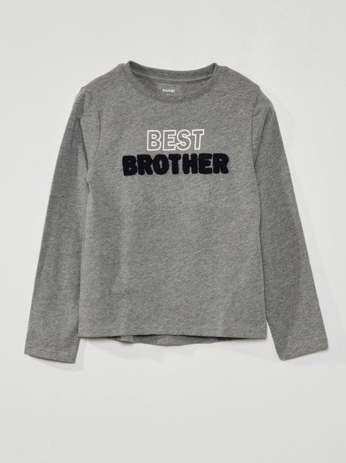 T-shirt 'Best Brother' de manga comprida - Kiabi
