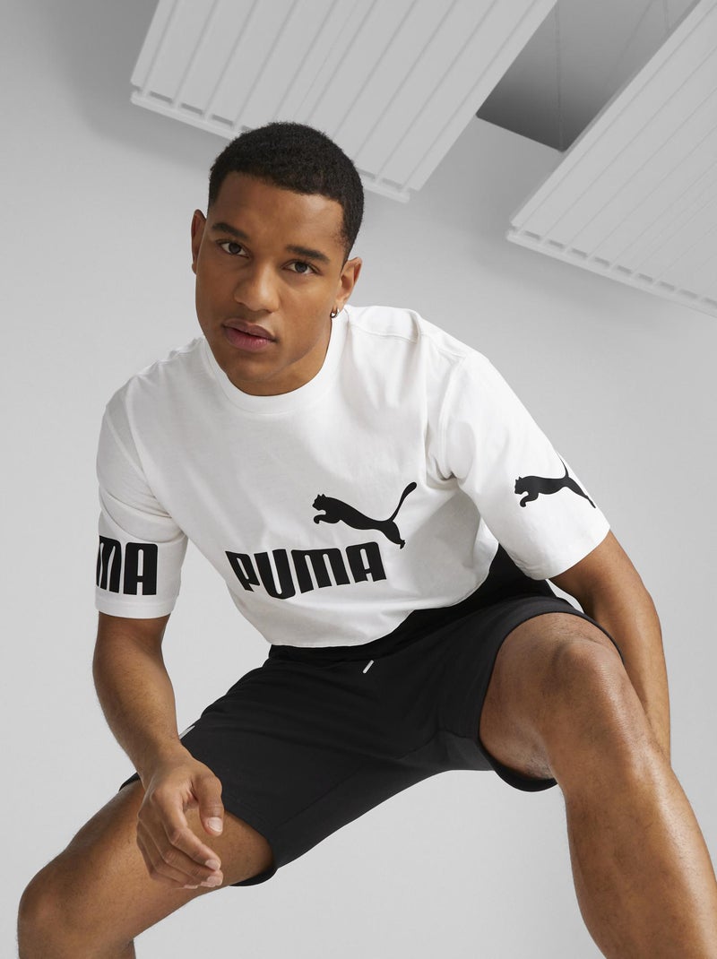 T-shirt bicolor 'Puma' BRANCO - Kiabi