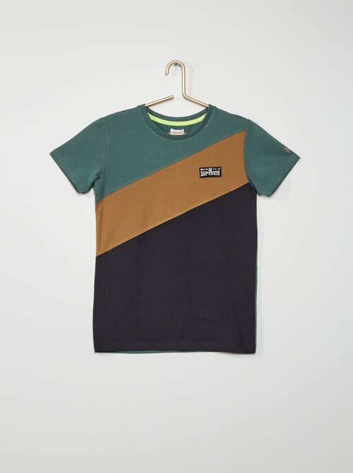 T-shirt 'bloco de cores' - Kiabi