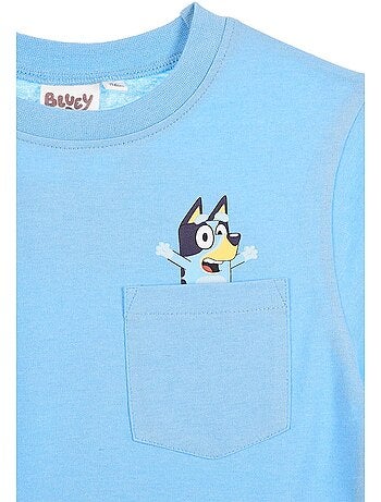 T-shirt bluey azul menino | licença oficial