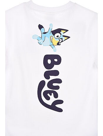 T-shirt bluey branco menino | licença oficial