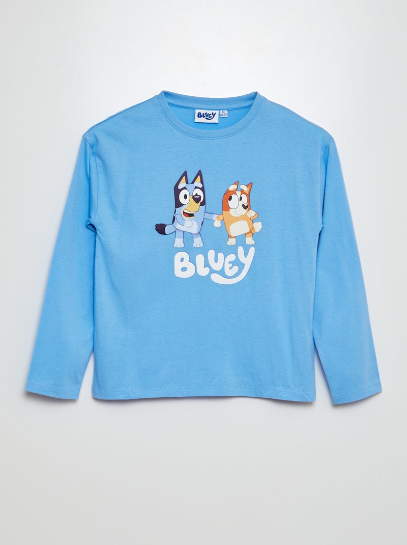 T-shirt 'Bluey' de manga comprida AZUL - Kiabi