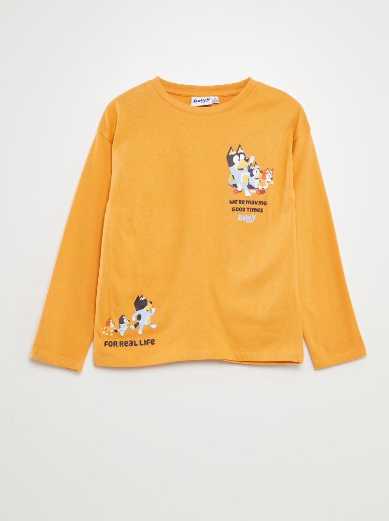 T-shirt 'Bluey' de manga comprida LARANJA - Kiabi