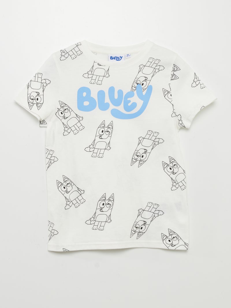 T-shirt 'Bluey' de manga curta BRANCO - Kiabi