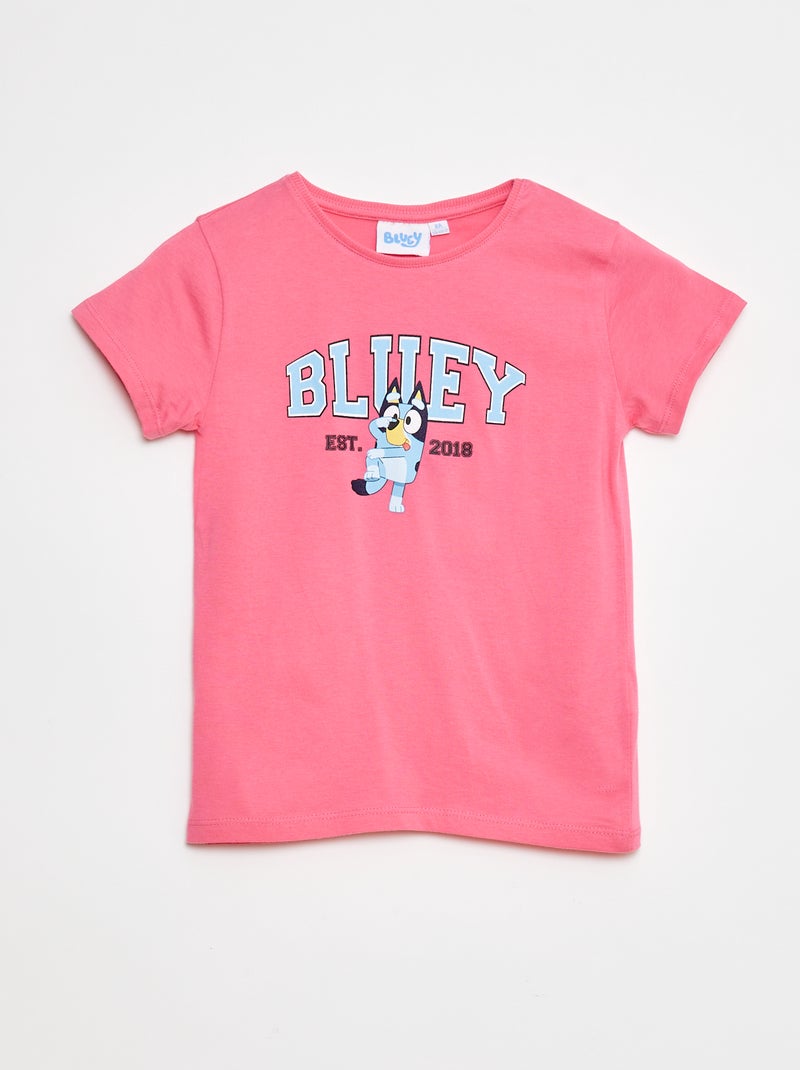 T-shirt 'Bluey' de manga curta ROSA - Kiabi