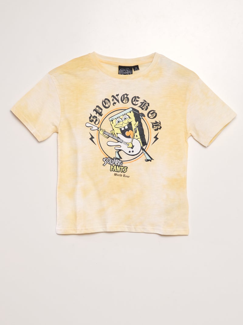 T-shirt 'Bob Esponja' de manga curta AMARELO - Kiabi
