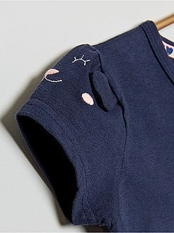 T-shirt bordada 'arco-íris' - Kiabi