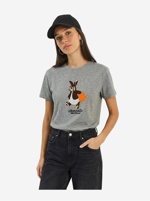 T-shirt bordada de gola redonda lucci - Kiabi T-shirt bordada de gola redonda lucci - Kiabi